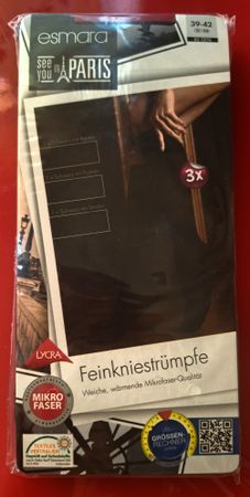 Kniestrümpfe Grösse 39-42 3x Paare NEU ORIGINALVERPACKT
