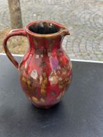Krug Keramik rot gebrannt bemalt Marke AS 75 1 Hand 