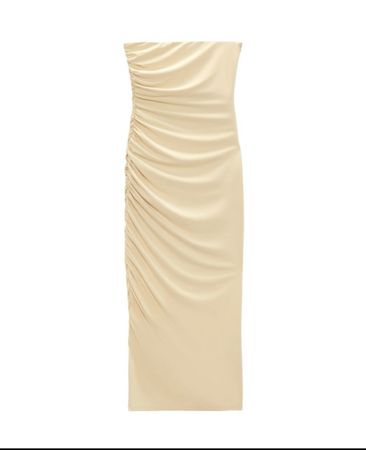 Bandeau Kleid in Beige, ideal für den Sommer!