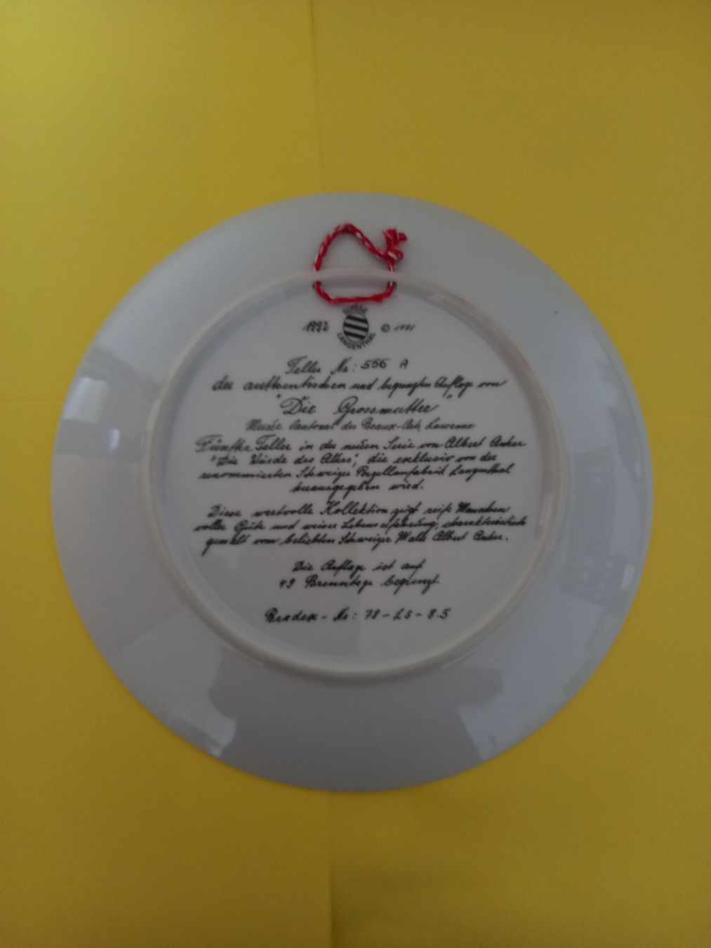 Assiettes: Albert Anker Teller – D'occasion à Roggwil BE par Ruefi222 1