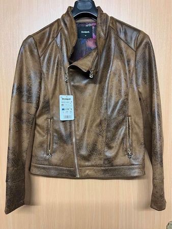 Desigual Kunstlederjacke Gr. 46 braun neu