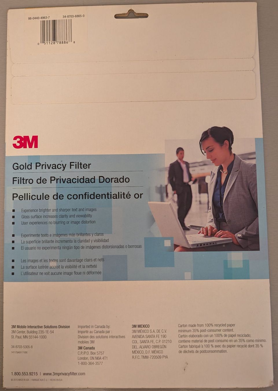 Fogli trasparenti: 3M Blickschutzfilter Gold Privacy Filter Neu OVP – Nuovo e nell'imballaggio originale da Zürich venduto da richardeigenmann 1