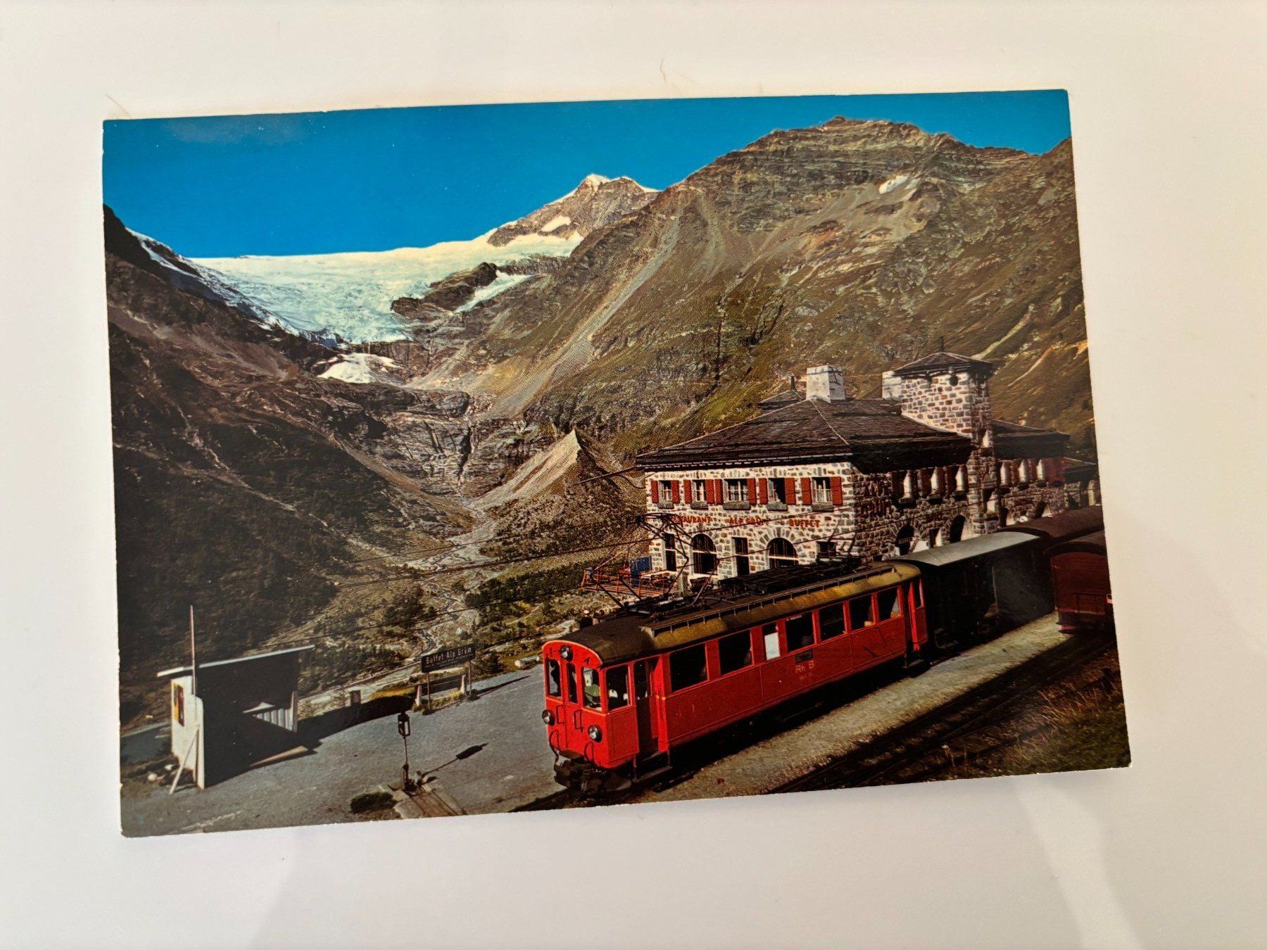 Cartoline postali: Bahn Alp Grüm und Plügletscher – Usato da Einsiedeln venduto da maerkli58