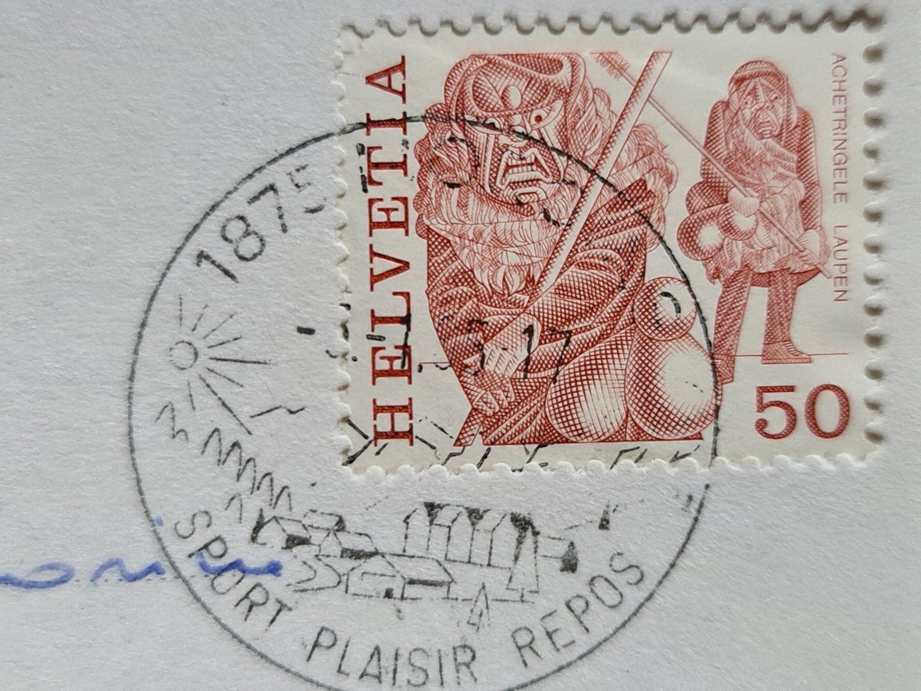 Cartoline postali: Ansichtskarte Eiszapfen am Bergbach 1965 – Usato da Dintikon venduto da Vexi 1