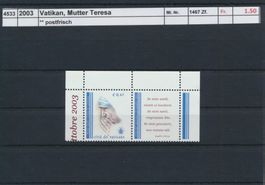 2003 Vatikan, "Mutter Teresa", ** postfrisch
