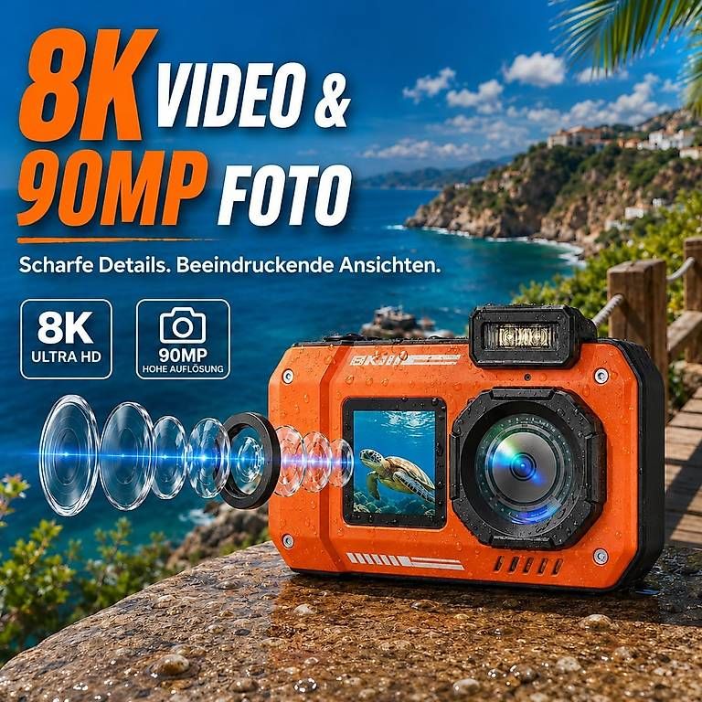 Lampade & Macchine fotografiche: Maxmango D50 8K 70MP Unterwasserkamera – Nuovo (secondo la descrizione) da Kreuzlingen venduto da Best-Deal-Oase 2