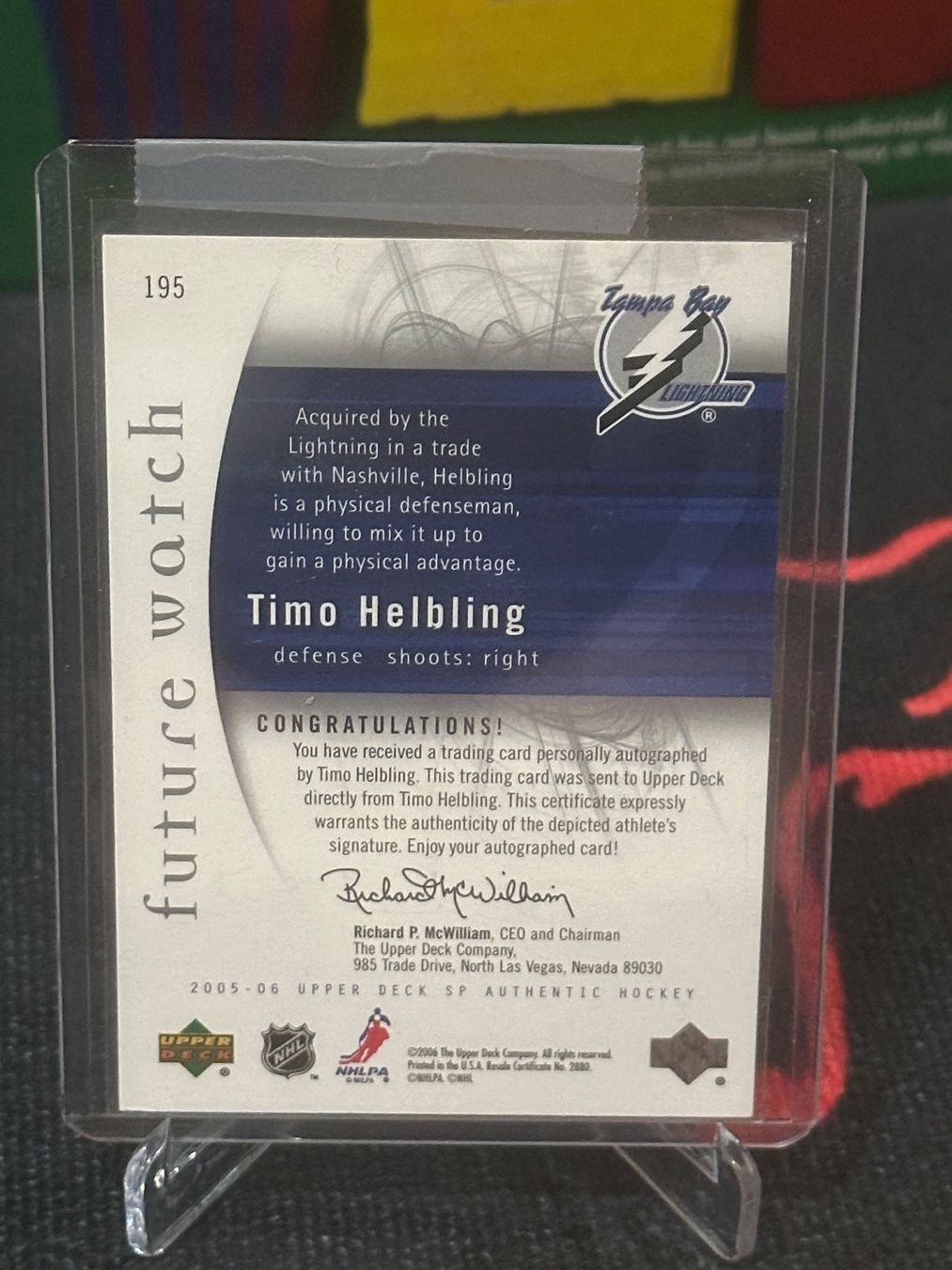 NHL Carte collezionabili: Timo Helbling 2005/06 SP Authentic Future Watch Auto /999 A1 – Usato da Oensingen venduto da chilli63 1
