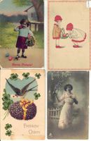 4 AK - Frohe Ostern - Joyeuses Paques