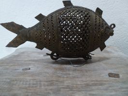 Bronze Gewürzfisch Weihrauchfisch Fisch Besamim / Orissa