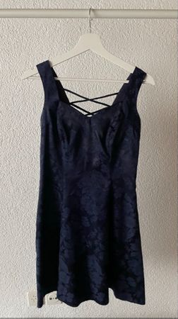 Elegantes Kleid mit Jäckli, Gr. 36/38, dunkelblau