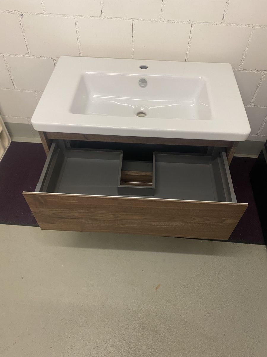 Alterna Mobili per bagno: Badmöbel Alterna 80cm mit Keramik Waschtisch – Nuovo (secondo la descrizione) da Amriswil venduto da tro_8jds 1