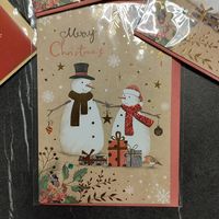 Weihnachtskarte mit Schneemann