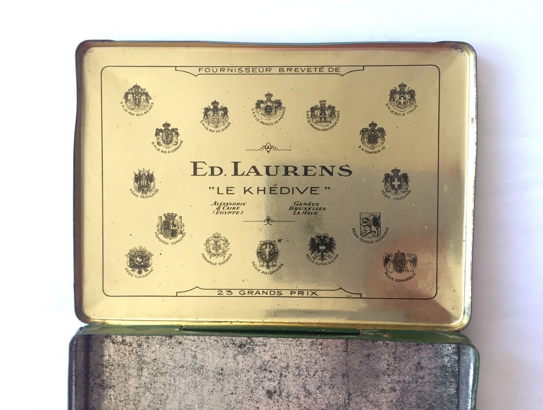 Barattoli: Ed Laurens Zigaretten Büchse Metalldose – Usato da Luzern venduto da woti-shop 6
