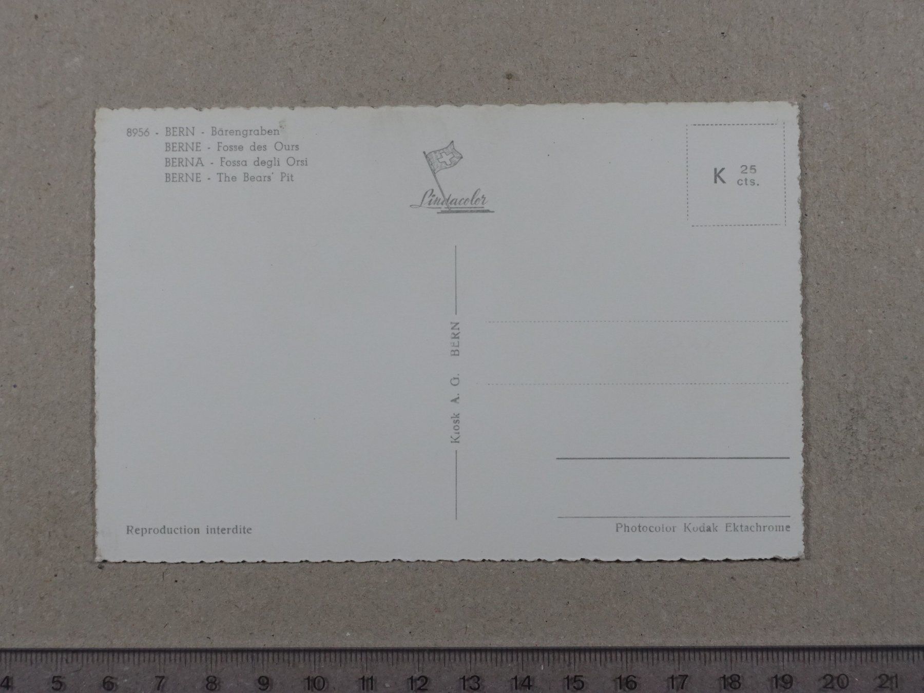 Cartoline postali: Bern, Bärengraben, belebt – Usato da Lenzburg venduto da fh1 1
