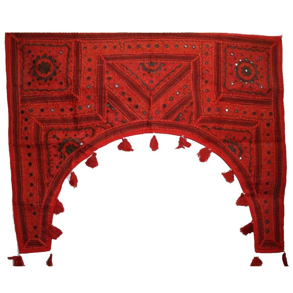 Tende: Patchwork Türbehang Thorang  Patchwork Rot Baumwolle Indien – Nuovo e nell'imballaggio originale da Bad Salzdetfurth venduto da Weltenbummler-Shop 1