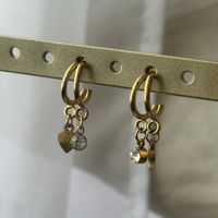 18KGP Goldene Kleine Herz Kreolen