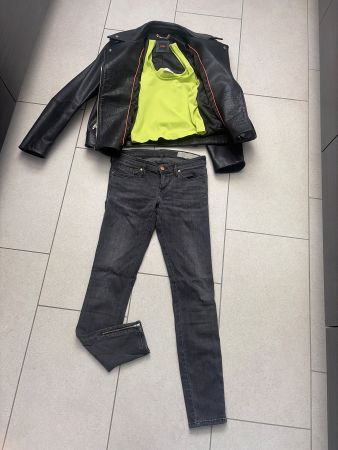 Diesel Skinzee-Low-Zip W27 L32 Skinny Jeans Grau Anthrazit