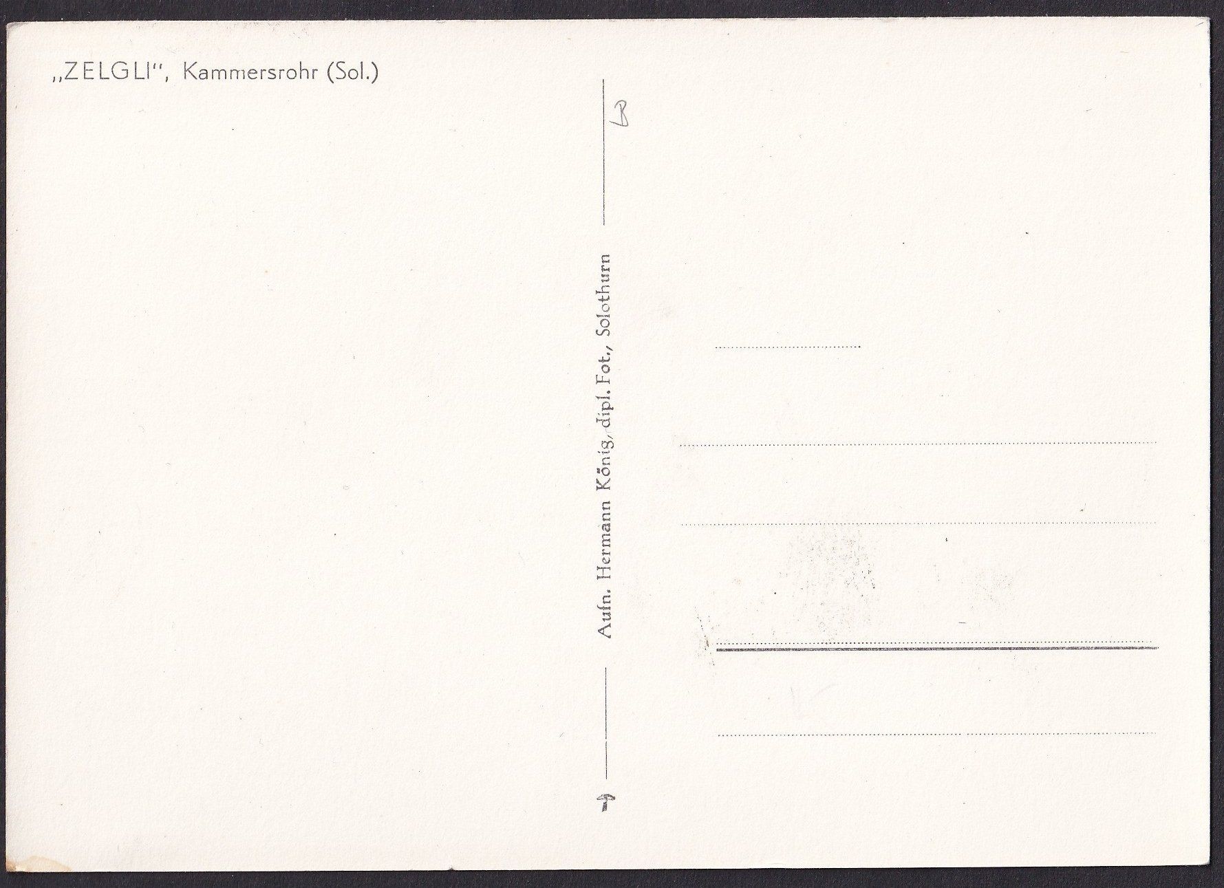 Cartoline postali: Kammersrohr "Zelgli" – Usato da Olten venduto da clotaldi 1