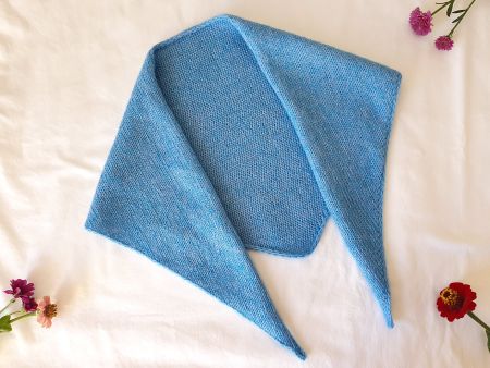 Dreieckstuch Handgestrickt, Unikat, Geschenk, Türkisblau