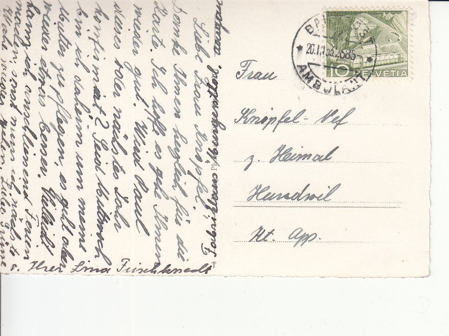 Cartoline postali: Aarburg 1953 – Usato da Bürglen TG venduto da StampGraf 1