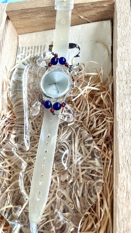 Swatch Montres: Swatch Damenuhr, Vintage, mit Holzbox, Sammlerstück! – D'occasion à Grenchen par chththl 1