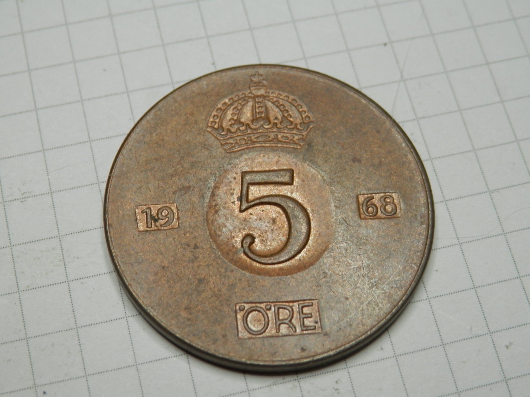 Tutti le monete: Schweden  5 Öre, 1968 – Usato da Weiach venduto da weiach81 1