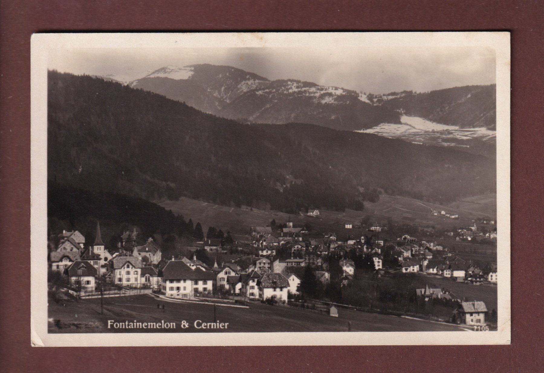 Cartoline postali: FONTAINEMELON et CERNIER - 1930 – Usato da Pully venduto da nicecards