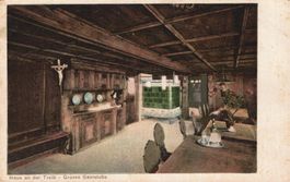 Alte Ansichtskarte Haus an der Treib - Kachelofen