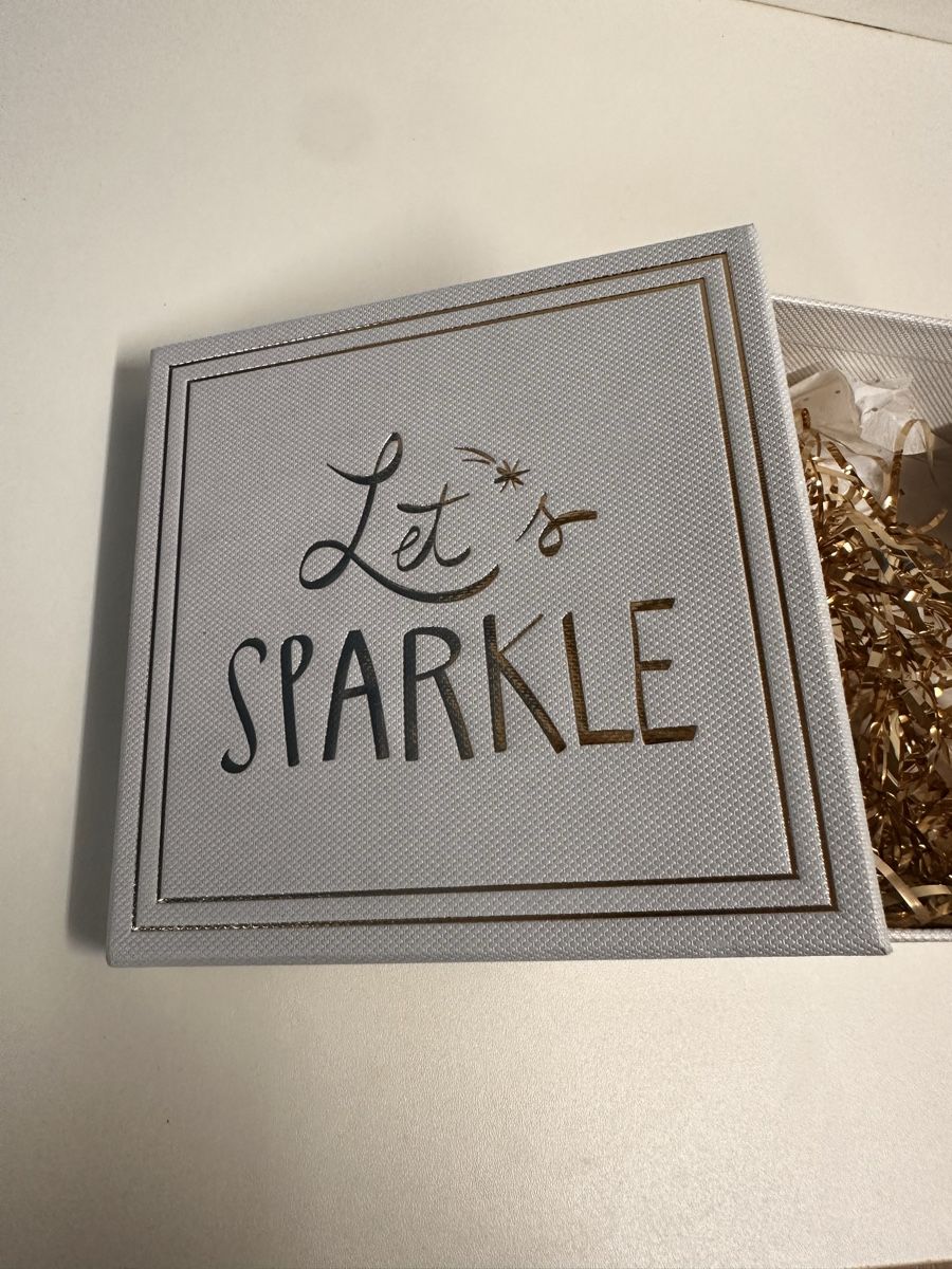 Tutte le decorazioni: Geschenkbox mit Gold Konfetti, "Let's Sparkle", Neu! – Nuovo (secondo la descrizione) da Oberurnen venduto da jasmin2fel