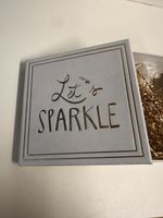 Geschenkbox mit Gold Konfetti, "Let's Sparkle", Neu!