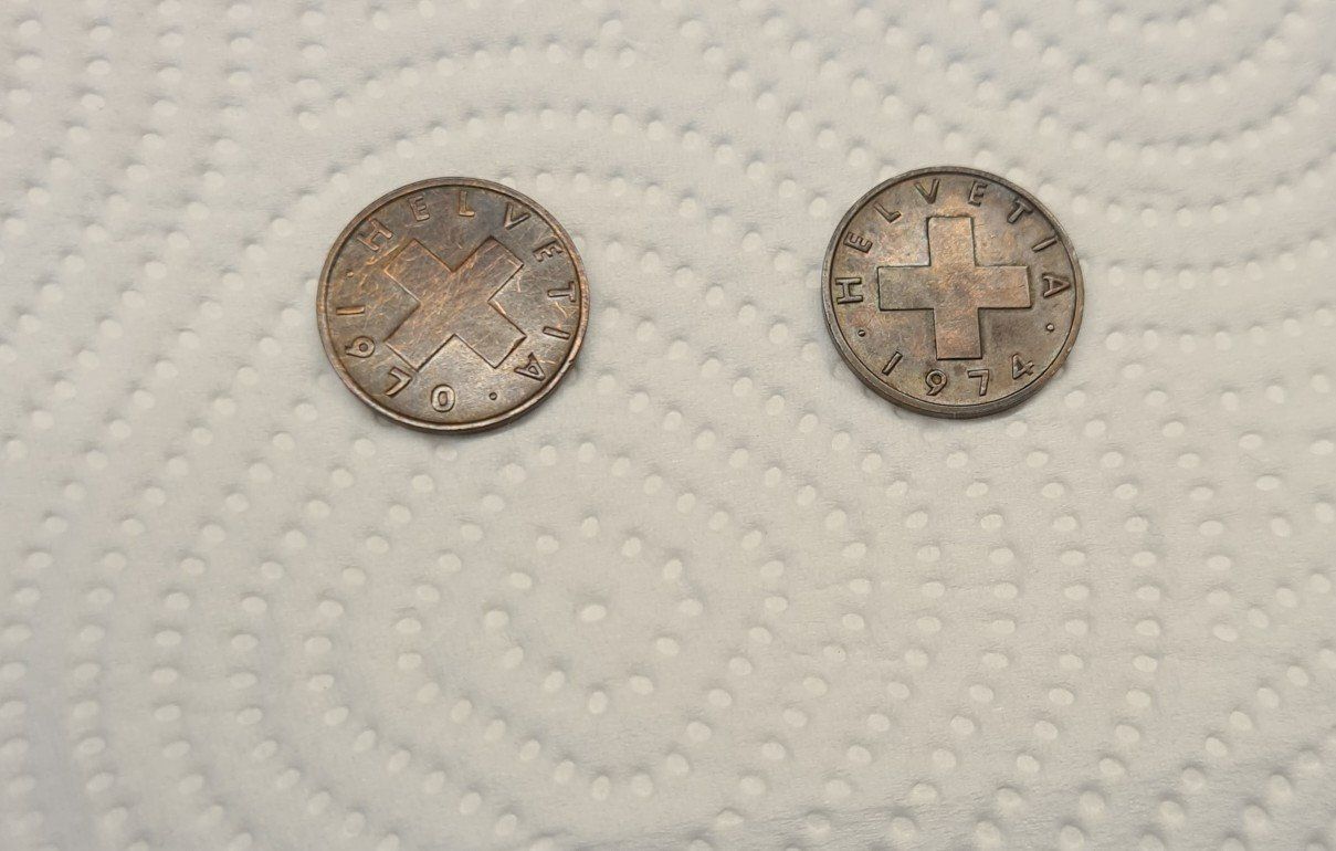 Tutti le monete: 2x 2 Räppler 1974/ 1970 – Usato da Zell LU venduto da Jamaila