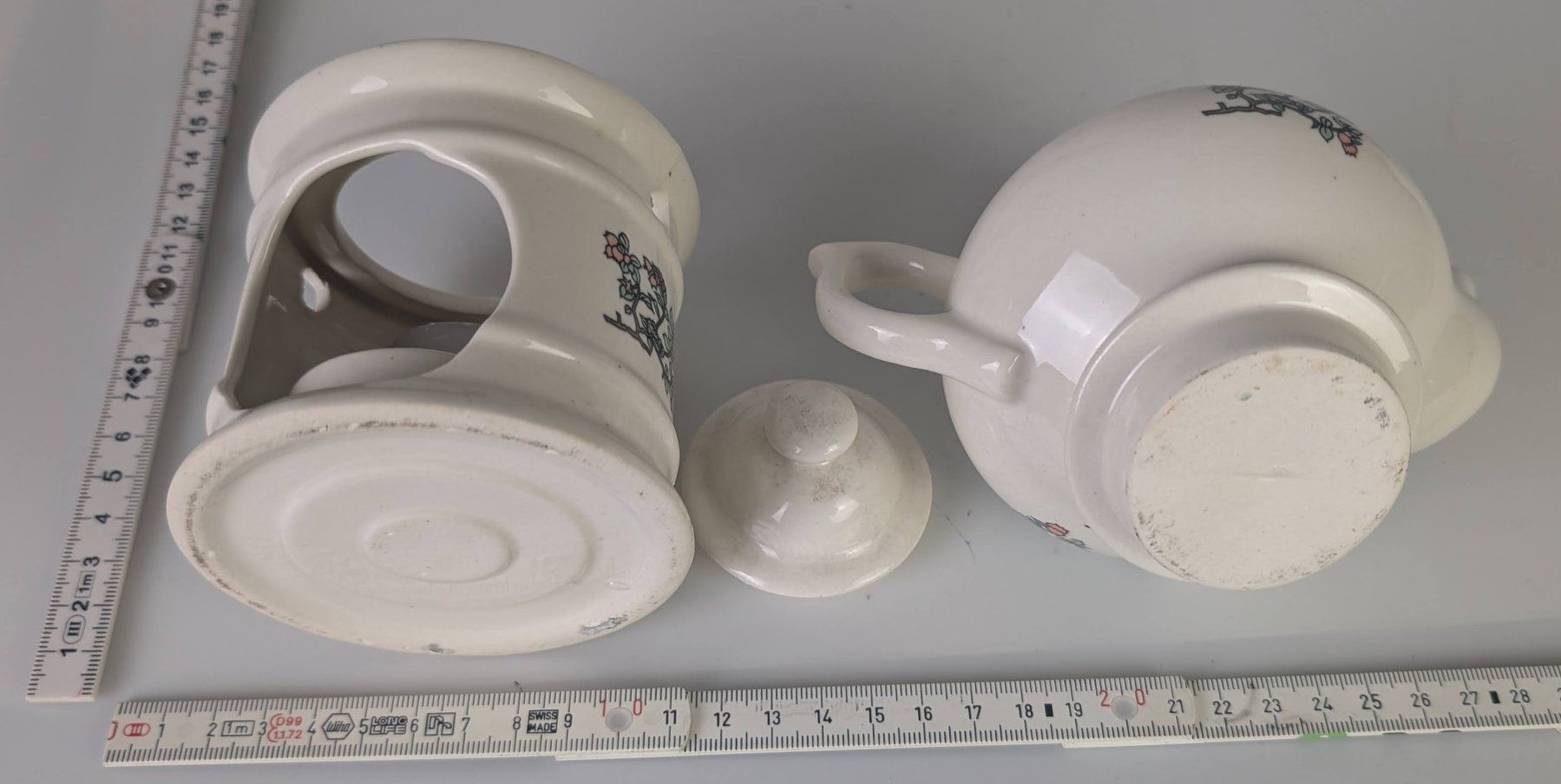 Teiere: Teekanne mit Stövchen, Keramik, Vintage, Romantisch! – Usato da Zürich venduto da 1.Simon 3