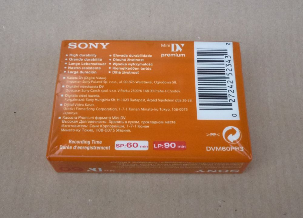 Minidv 60 Minuti Nastri MiniDV Sony Premium - Confezione Da 5