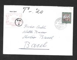 Brief Automatenmarke Radio Basel mit T-Stempel 3.10.1966