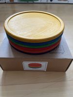 Grapat Assiettes en bois arc-en-ciel