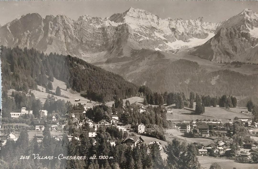 Cartoline postali: VILLARS - CHESIÈRES - 1958 – Usato da Delémont venduto da Domdom1