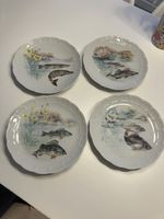 Assiette décorative poisson Langenthal Suisse lot de 4 assie