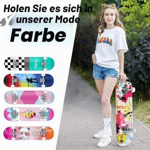 Skateboards: Skateboard 31x8 Komplette Cruiser Kinder Jugendliche Ahorn – Nuovo e nell'imballaggio originale da Hundwil venduto da pak_7zvn 6