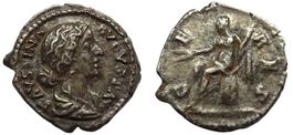 FAUSTINA II AR Denarius (161-164 AD), Ceres reverse