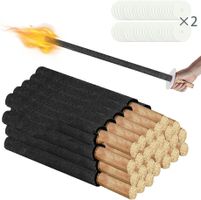 100x Wachsfackeln 100 Min Brenndauer mit Handschutz
