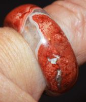 Ring A-865 – Roter Jasper – 8mm breit - Innendurchmesser 18m