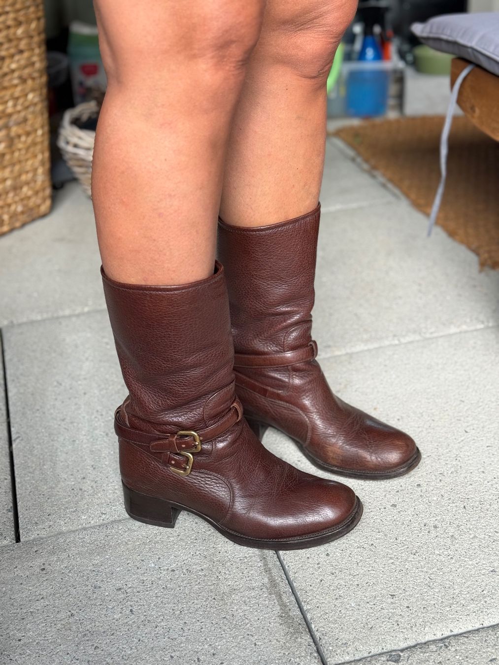 Prada Scarpe da donna: Prada Stiefeletten Leder braun Grösse 38.5 – Usato da Zürich venduto da Schmusnik