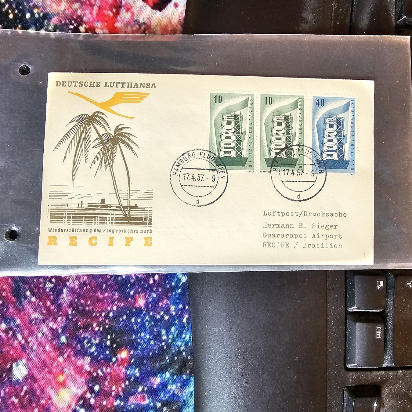 Tutti i francobolli: BRD FLUGPOST GEFLOGEN MIT AK STEMPEL. – Usato da Dintikon venduto da bonita099