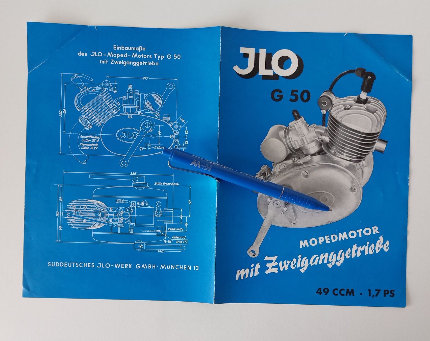ILO/JLO Documenti: Prospekt Mofa JLO Motor G 50 – Usato da Schenkon venduto da TG10