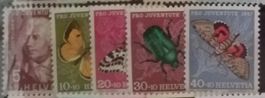 1957, Nr. J168-172 Pro Juventute Satz,  postfrisch