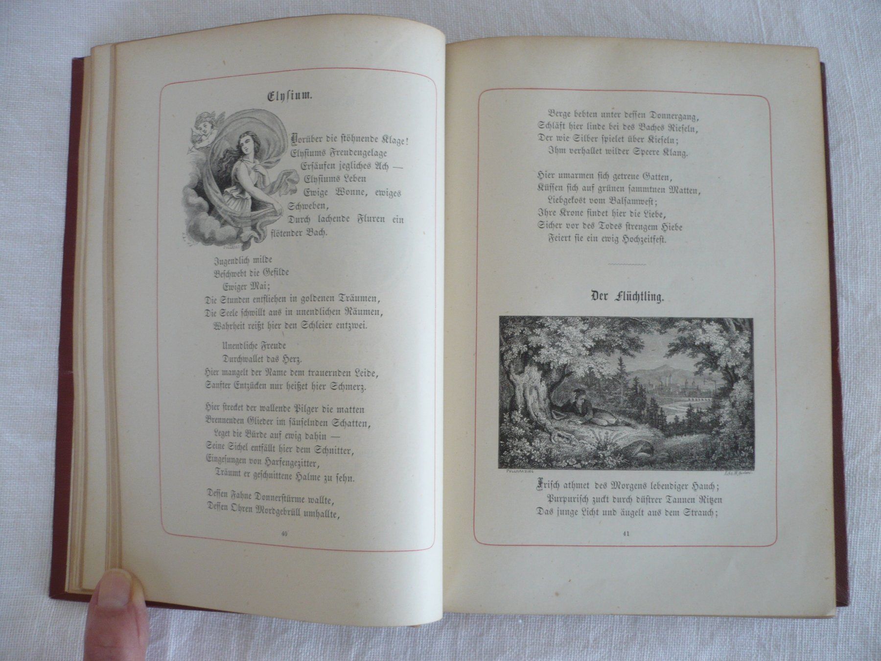 Libri: Schiller's Gedichte, illustriert, 1875, Leipzig – Usato da Zürich venduto da saltandpepper008 3