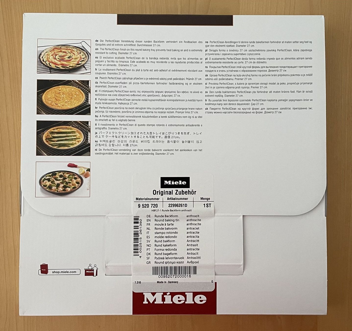 Backformen: Miele Accessories Backform HBF 27-1 – Neu und originalverpackt aus Dielsdorf von Empowered 1