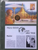 Münzbrief Myanmar - Burma 1992