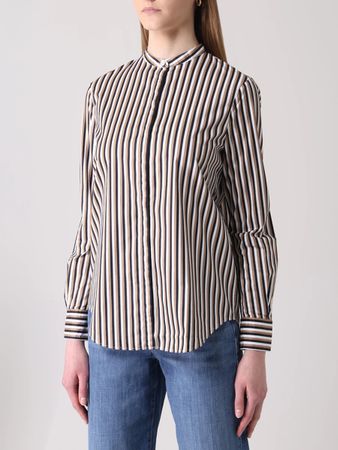 Boss Striped Cotton Shirt Bluse