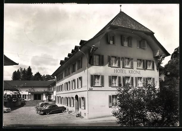 Cartoline postali: AK Lenzburg, Hotel Krone, Ch. Gruber – Usato da Berlin venduto da bartko-reher